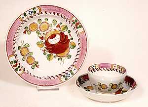 Plates, cups, and saucers, 1800-1825