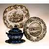 Transferware plates, platter, and tureen, 1814-1834