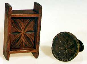 Butter mold and butter stamp, 1800-1900