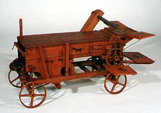 Model threshing machine, 1886
