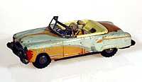 Toy convertible with driver, ca. 1955-1960