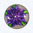 Lampworked Purple Dahlia