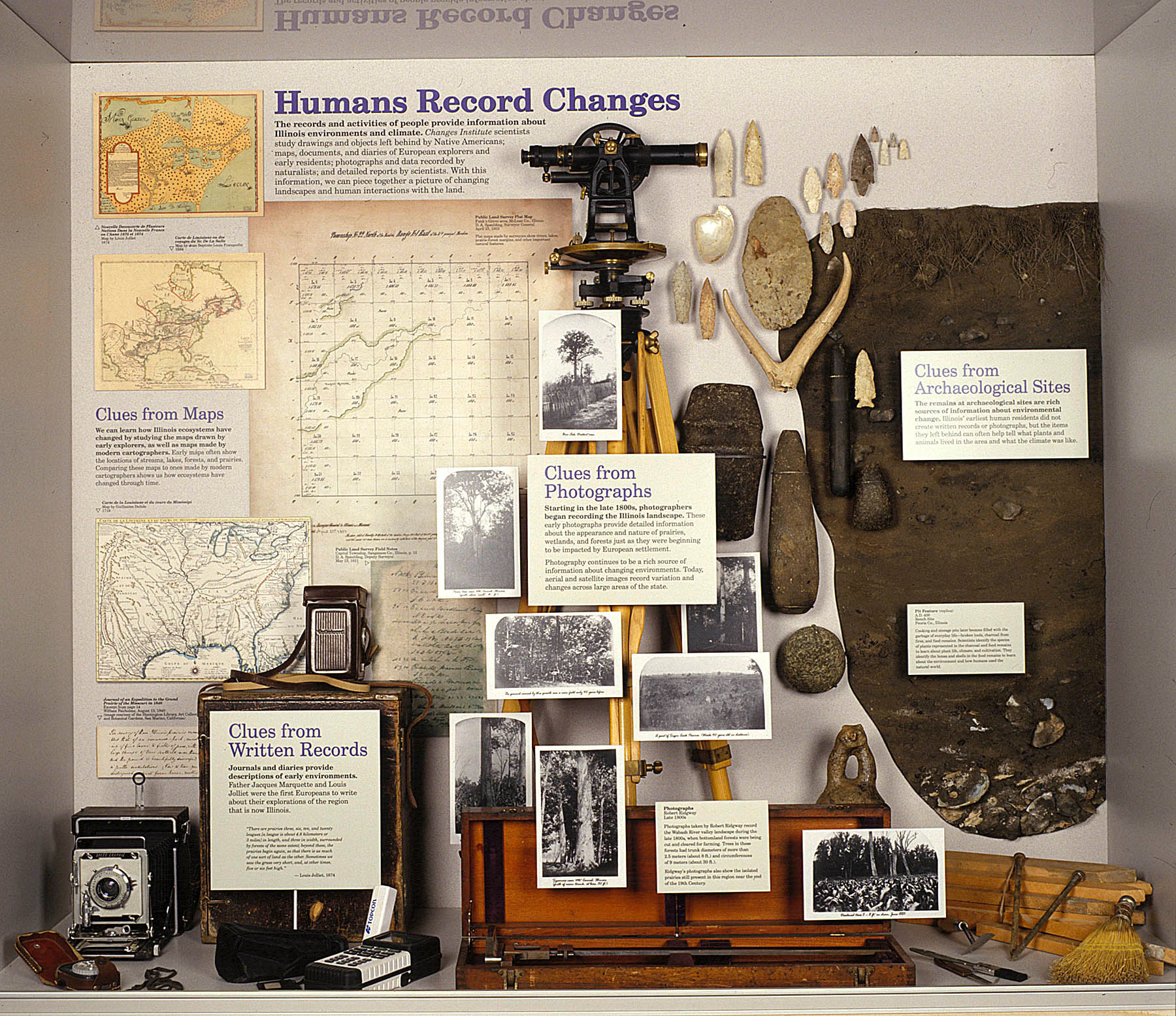 exhibit panel on the human record