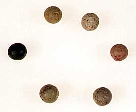 Clay marbles, 1850-1900