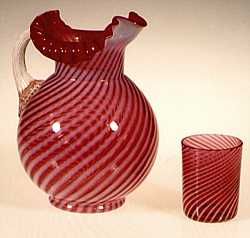 Pitcher and tumbler, 1886-1900