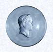 Sulphide Portrait of Napoleon IFranceClichy, circa 1830Diameter: 6.7 cm (2 5/8 inches)(702280)Sulphide portrait of Napoleon I; taken from an 1809 medal &quotRome Reuní a la France" by Andreiu, whose name is inscribed along the base of the portrait