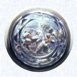 Hand-painted PinchbeckEuropefactory unknown, circa 1845-55Diameter: 8.5 cm (3 5/16 inches)(702347)Pinchbeck weight with alabaster base; gold alloy; hand-painted scene, &quotJoseph Sold into Slavery;" dome cut with triangular facets and five-sided printies