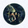 Hand-painted PinchbeckEuropefactory unknown, circa 1845-55Diameter: 8 cm (3 1/8 inches)(702463)Pinchbeck weight with pewter base; gold alloy, hand-painted scene in relief depicts three female and three male figures; possible copied from a painting